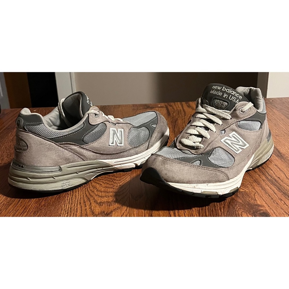 New Balance 993 Made in USA Heritage Grey Suede Running Shoes Mens 12 Wide